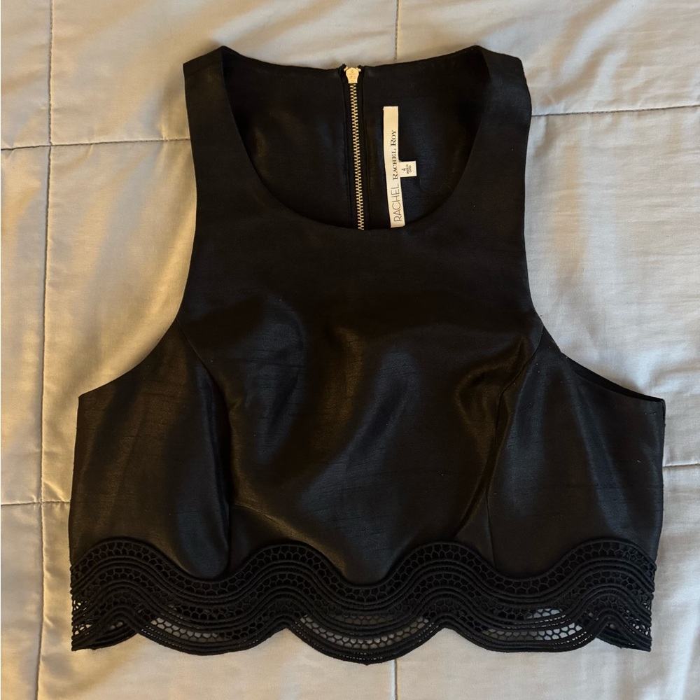 Rachel Roy Crop Blouse | Black